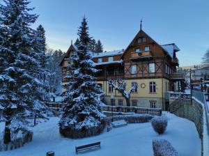 Villa Bożena saat musim dingin