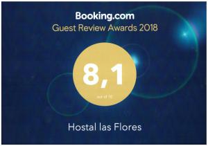 ใบรับรอง รางวัล เครื่องหมาย หรือเอกสารอื่น ๆ ที่จัดแสดงไว้ที่ Hostal Las Flores Ramblas