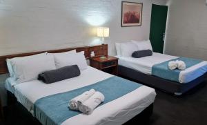 Cama ou camas em um quarto em Seaton Arms Motor Inn