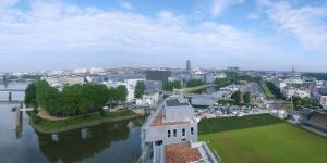 Almennt útsýni yfir borgina Nantes eða útsýni yfir borgina eins og það er á íbúðahótelinu