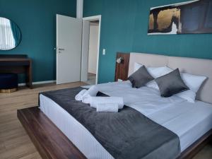 Giường trong phòng chung tại A&F Hotel Chemnitz