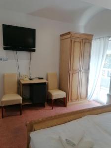 Un televizor și/sau centru de divertisment la Hotel Garny Pleso