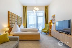 Televizors / izklaižu centrs naktsmītnē TATRA SUITES Luxury Studio C408