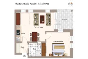 แผนผังของ Strand-Park Strand-Park 204