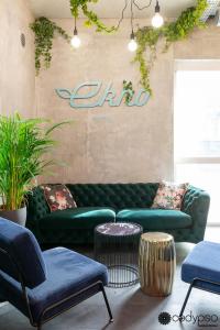 אזור ישיבה ב-Ekho Hotel Grenoble Nord Saint Egrève