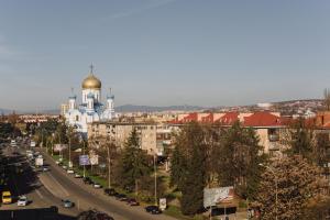 Загальний вид на місто Ужгород або вид на місто з ці апартаменти