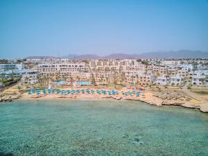 an aerial view of a beach with umbrellas and buildings at Pickalbatros Royal Grand Sharm - Adults Friendly 16 Years Plus in Sharm El Sheikh