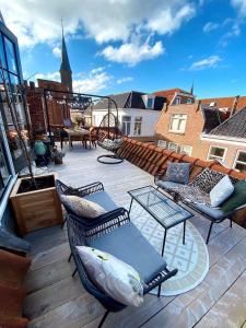 En balkon eller terrasse på B&B Gasthuisstraat Dokkum