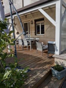 Un balcon sau o terasă la gite chez l'oncle jules