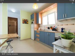 Apartamento Playa Las Canteras 주방 또는 간이 주방