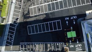 a mural of a ship on the side of a building at Toyoko Inn Kitakami eki Shinkansen guchi in Kitakami