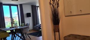 Гостиная зона в Ferienwohnung City Loft Fulda