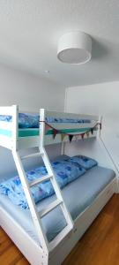 2 stapelbedden in een kamer met een surfplank bij Casa Basilea in Valbella