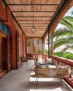 A seating area at Hotel Can Quetglas