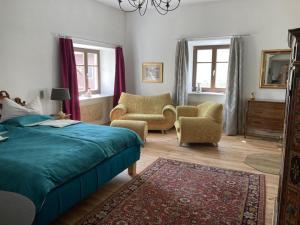 Krevet ili kreveti u jedinici u okviru objekta Goldene Wachau - Privatzimmer