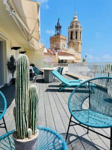 Балкон або тераса в Ático con Fantásticas Vistas al Mar y la iglesia