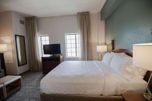 una camera con letto e TV a schermo piatto di Sonesta ES Suites Baton Rouge University at Southgate a Baton Rouge