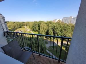 Balcony o terrace sa Apartament Gliwice Centaura, klimatyzacja