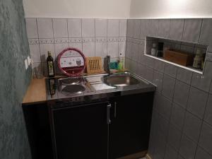 Dapur atau dapur kecil di Apartment am Stadtturm