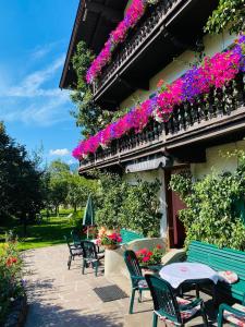 En trädgård utanför Pension Rainhof