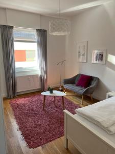 Кът за сядане в Feel-Good Apartment In Mannheim-Neckarau