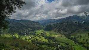 Hostal rural la montaña alquiyapura في سالنتو: اطلاله على وادى به جبال واشجار