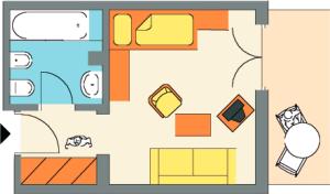 El plano del piso de Hotel Grüner Baum