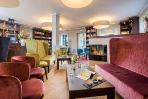 พื้นที่นั่งเล่นของ Logis Hotel QUARTIER 5, Sächsische Schweiz, mit Restaurant, Café & Bar