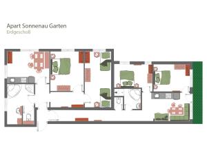 แผนผังของ Apartment Sonnenau