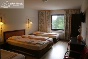 A bed or beds in a room at Biały Potok