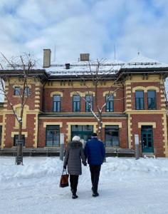 Lillehammer Stasjonen Hotel under vintern