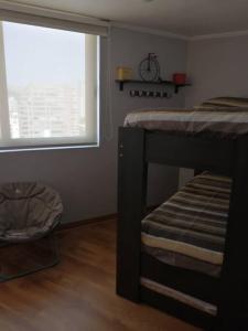 Rent apartment Viña del Mar房間的床