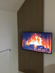 TV in/ali zabaviščno središče v nastanitvi Ferienwohnung Naturpark Schwarzwald