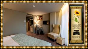 Giường trong phòng chung tại Hotel Jaguar Oporto - Airport to Hotel and City is a free Shuttle Service