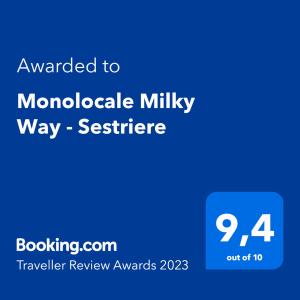 a screenshot of theromyalgia milky way scheduler at Monolocale Milky Way - Sestriere in Sestriere