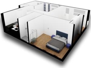 une chambre avec un lit dans l'établissement Topsleep Apartments 24-2, à Arnhem