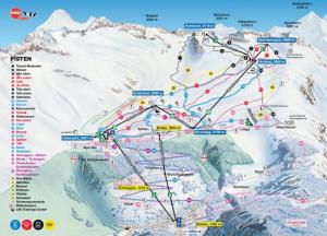 mapa ośrodka narciarskiego z górami w obiekcie Hotel Harmony Tigilou Belalp w mieście Belalp