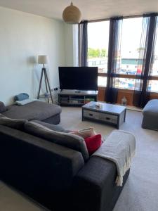 Гостиная зона в Stunning Marina apartment Gosport Portsmouth