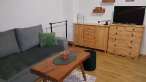 sala de estar con sofá y mesa de centro en Apartman Barbara, en Daruvar