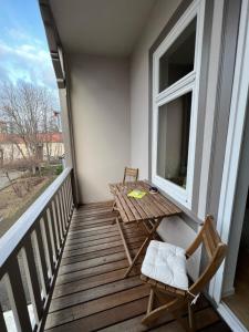 Un balcón o terraza en Altstadt Apartment Erfurt