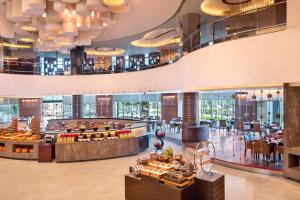 a view of the lobby of a hotel at Crowne Plaza Greater Noida, an IHG Hotel in Greater Noida