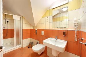 A bathroom at Penzion Krumlov - B&B - Massage studio