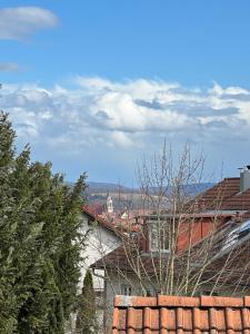 widok na dachy domów i drzew w obiekcie Casa Conte w Tybindze