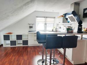 Dapur atau dapur kecil di Sonnige Ferienwohnung bei Familie Köhler