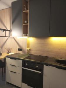 Una cocina o cocineta en New loft style apartment