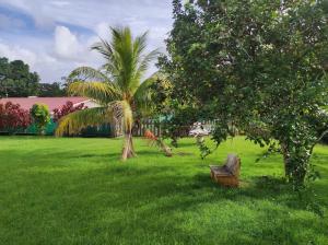 Taman di luar Villa familiale avec piscine