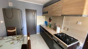 מטבח או מטבחון ב-Apartament spatios aproape de Mures