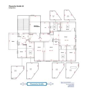 Große Dachgeschosswohnung Arnstadt في آرنشتات: مخطط ارضي للمنزل