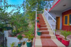 En trädgård utanför Wow Homestay I Kasauli