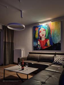 Χώρος καθιστικού στο Apartament VIP PROMENADA